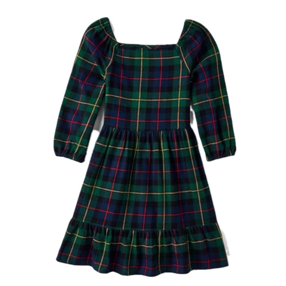 The Children’s Place, Women’s Plaid Fleece Long Sleeve Dress, Size L - Picture 2 of 13